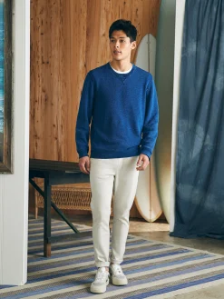 Faherty Brand Indigo Crewneck -^ Hoodies & Sweatshirts