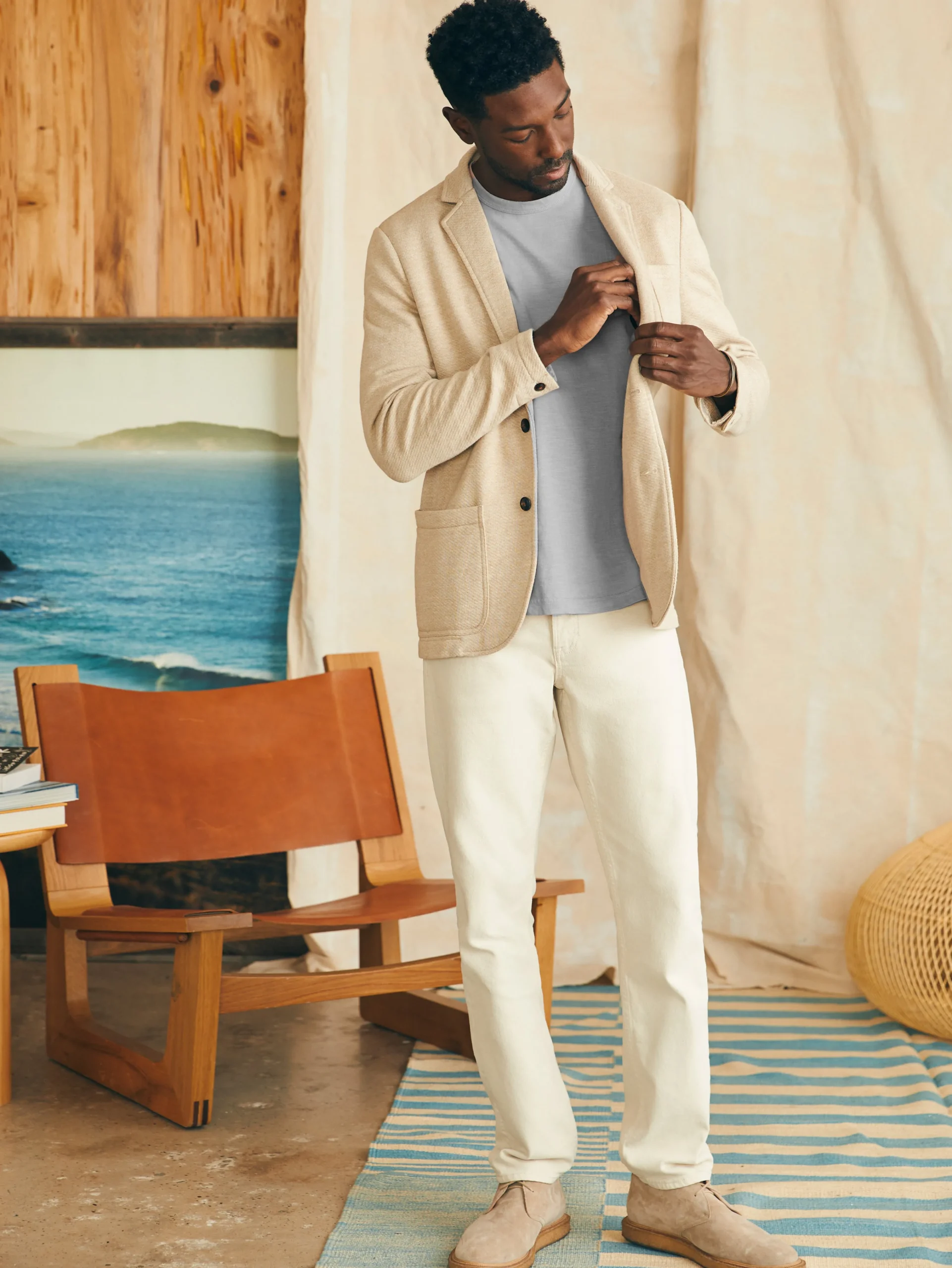 Faherty Brand Inlet Knit Blazer (Short) -^ Blazers