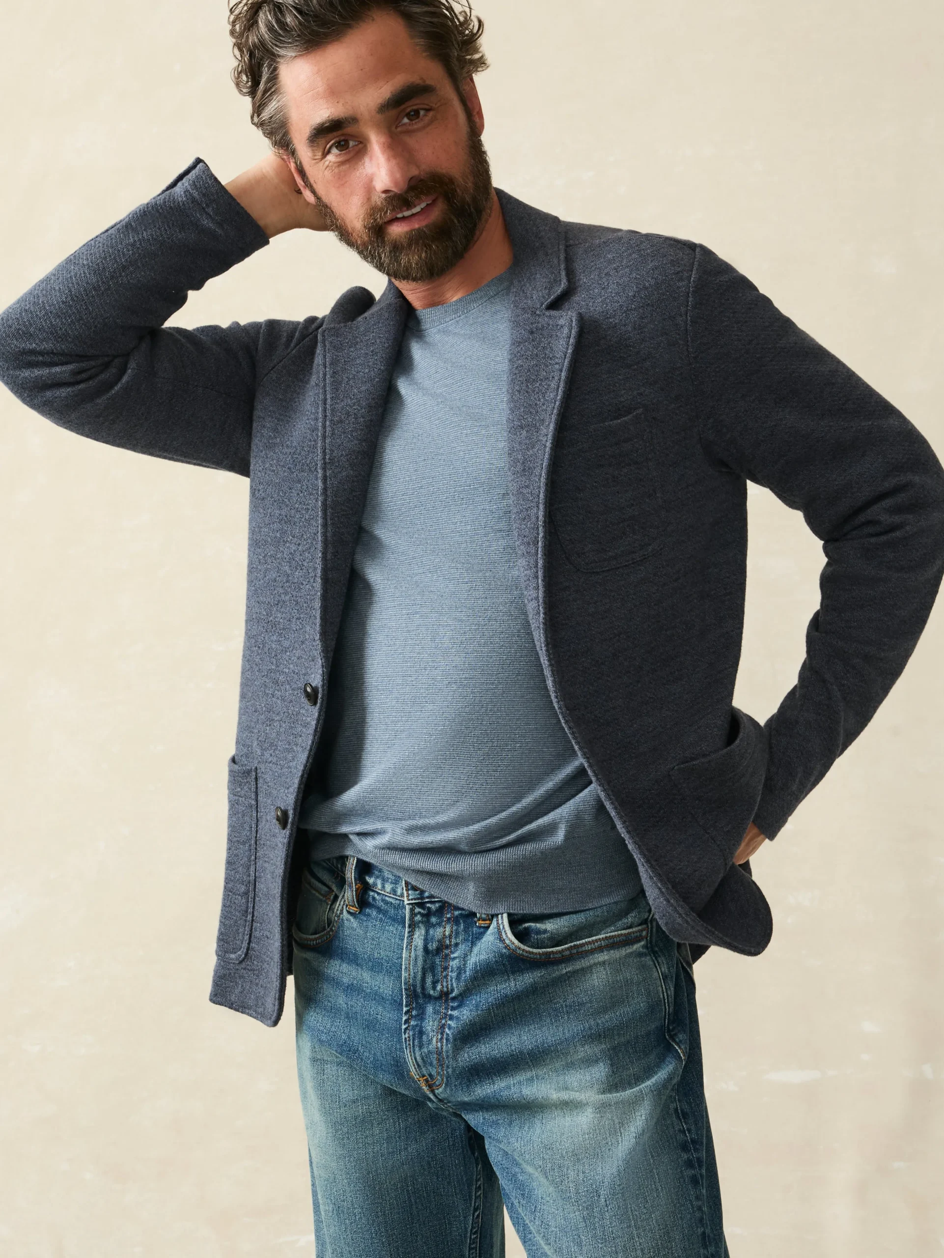 Faherty Brand Inlet Knit Blazer (Short) -^ Blazers