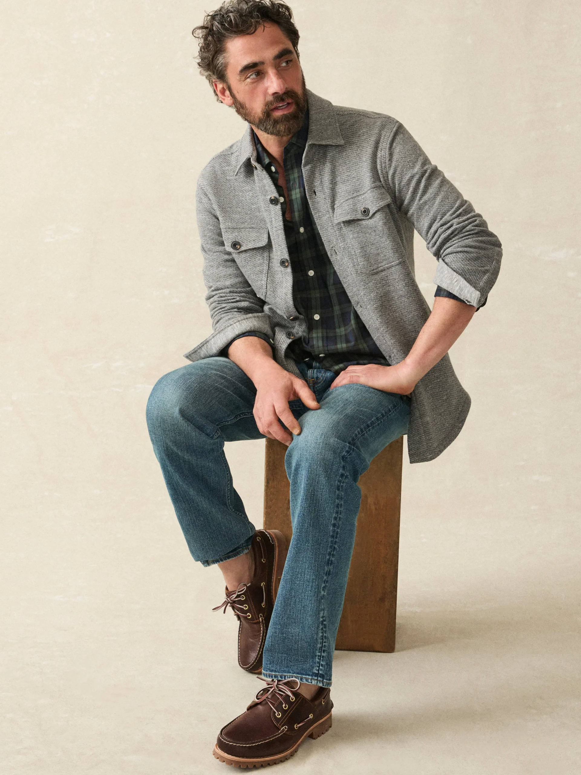 Faherty Brand Inlet Knit CPO -^ Jackets & Vests