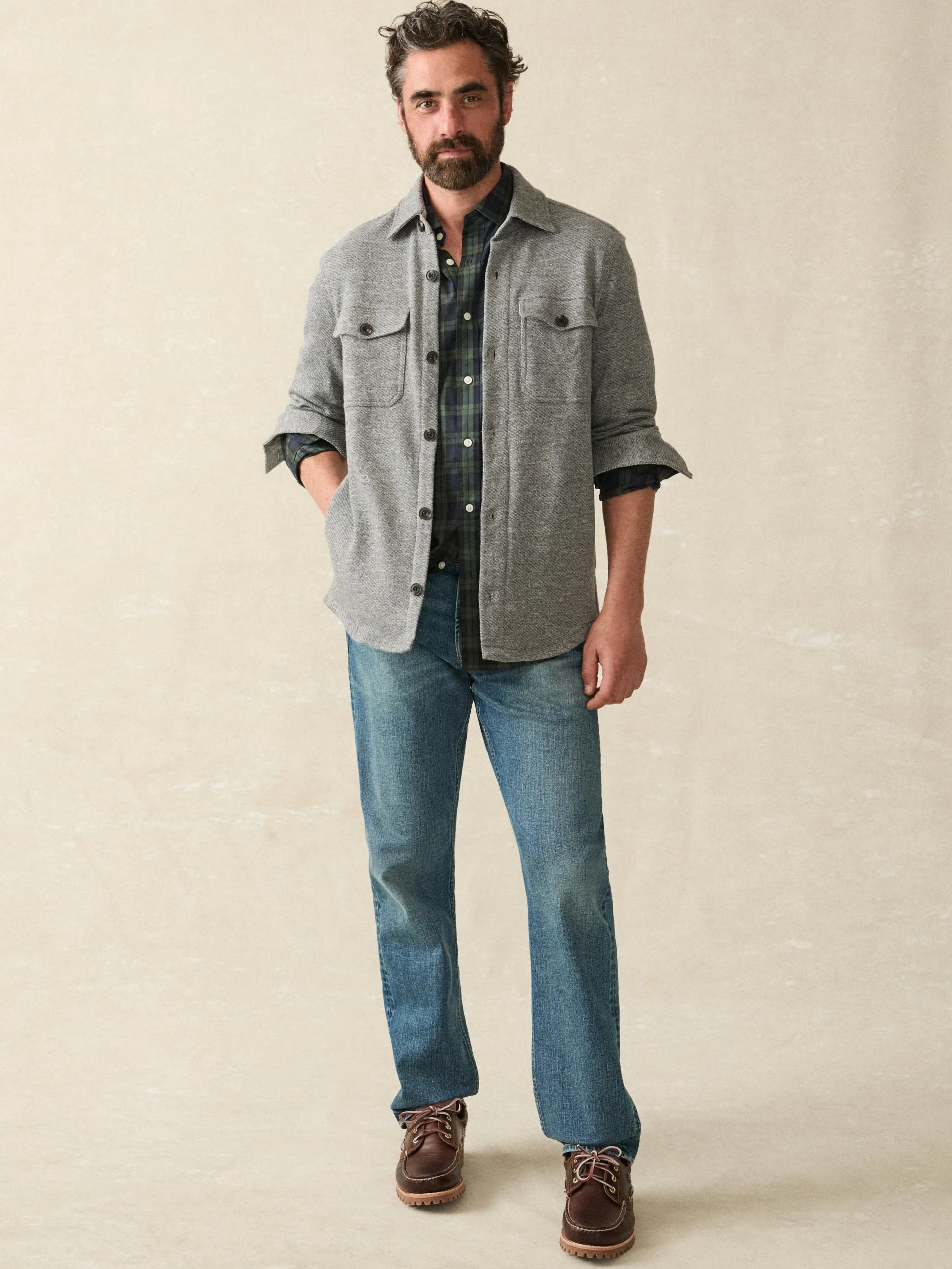 Faherty Brand Inlet Knit CPO -^ Jackets & Vests