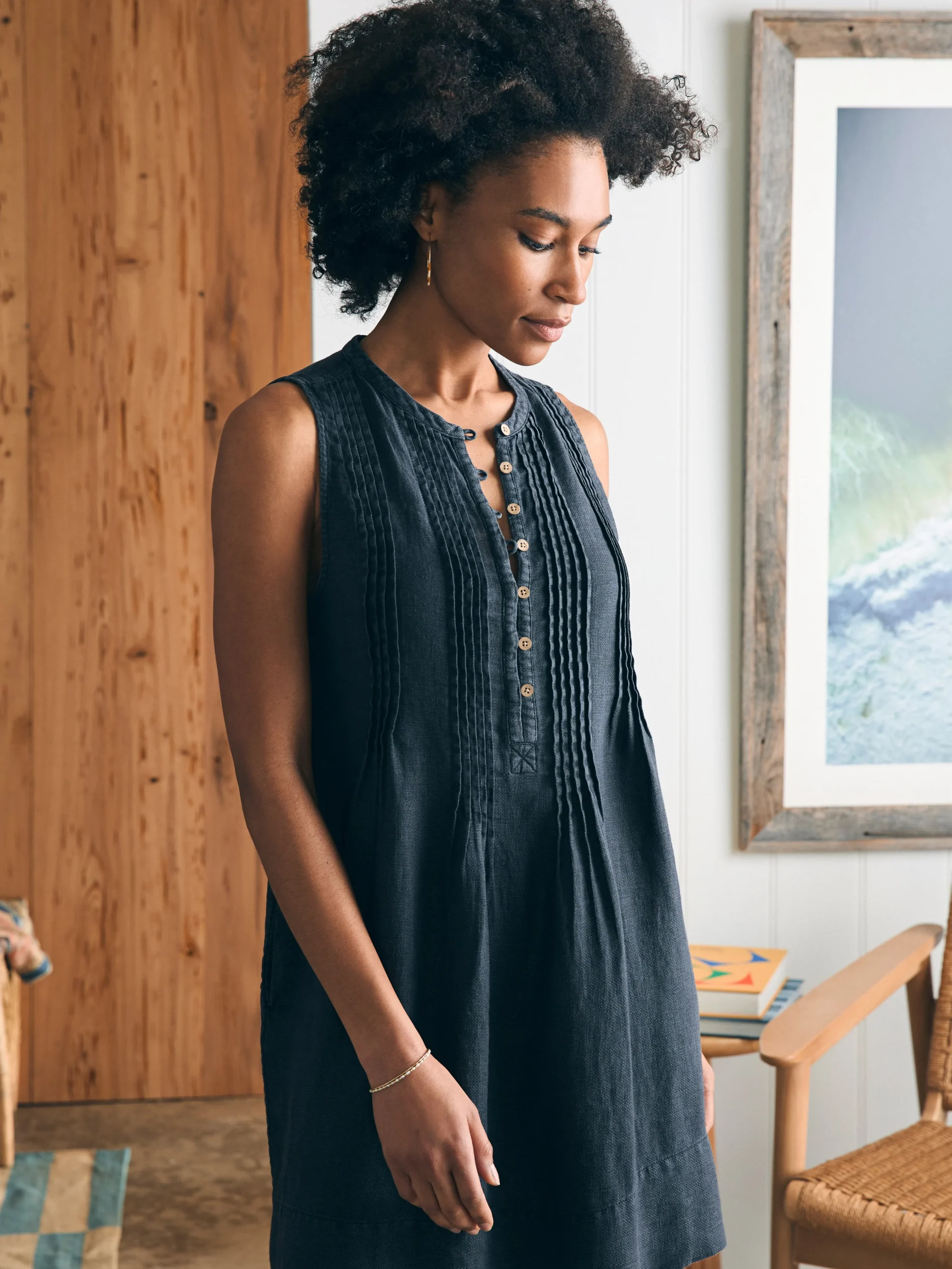 Faherty Brand Isha Basketweave Dress -^Women Dresses