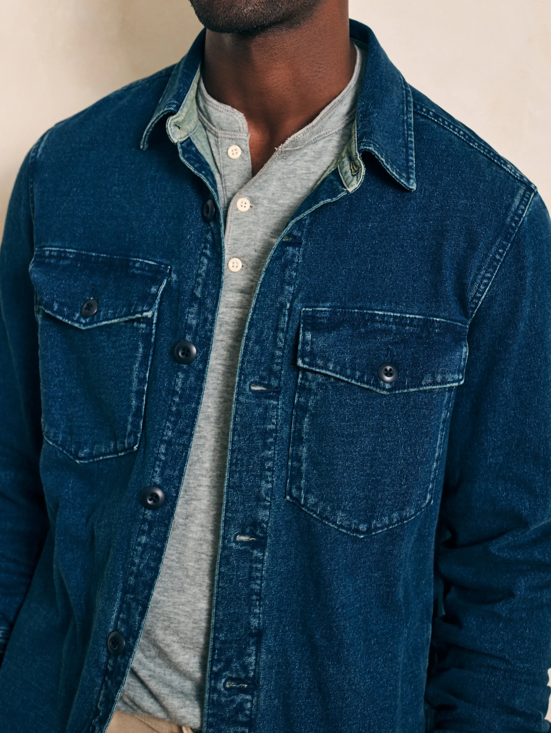 Faherty Brand Jersey Shirt Jacket -^ Jackets & Vests