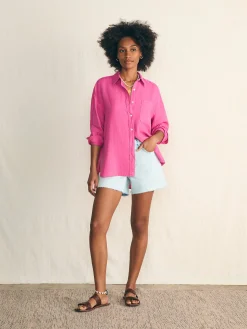 Faherty Brand Laguna Linen Relaxed Shirt -^Women Shirts & Tops