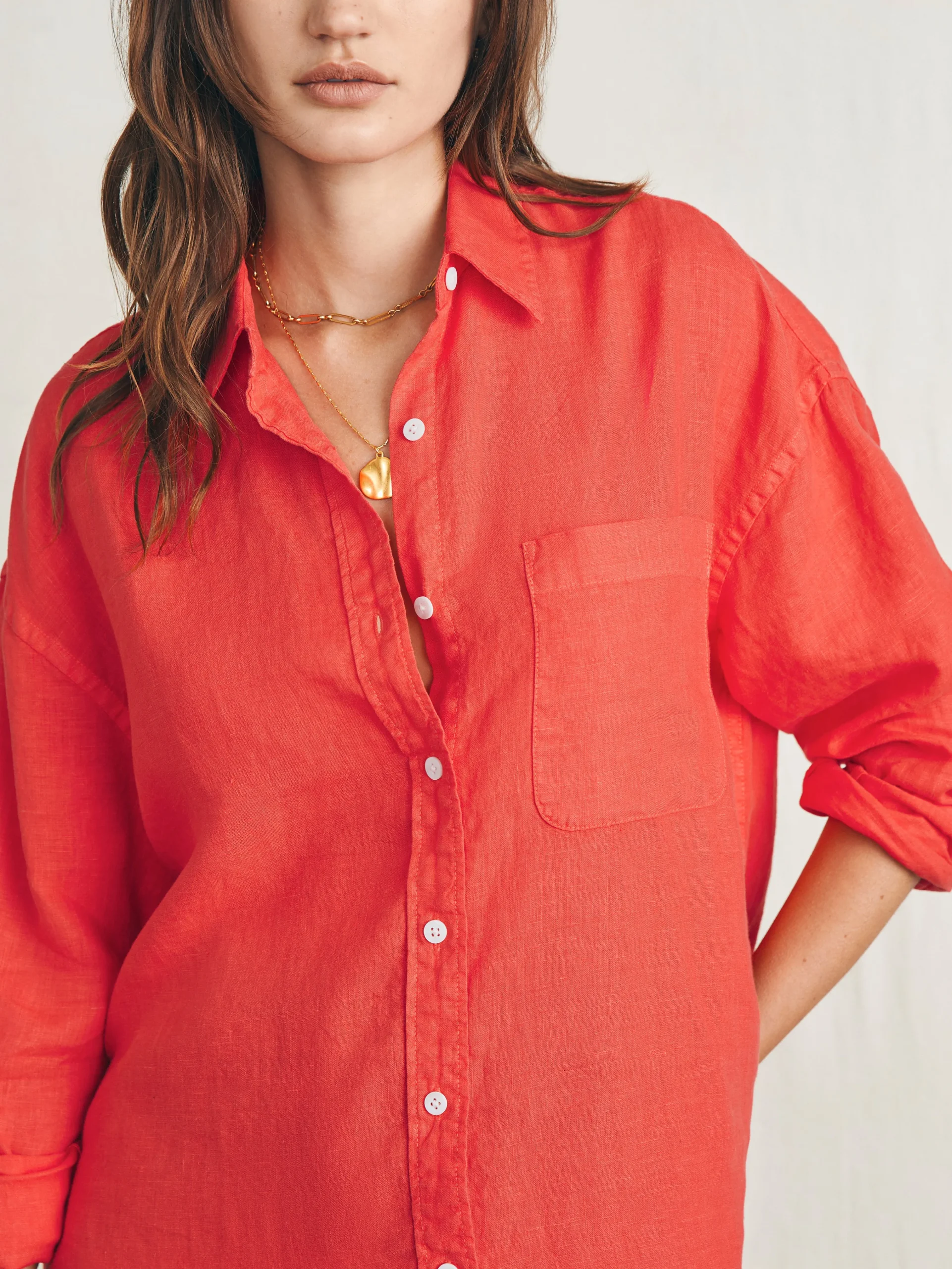 Faherty Brand Laguna Linen Relaxed Shirt -^Women Shirts & Tops