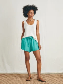 Faherty Brand Laguna Linen Tie Waist Short -^Women Shorts & Skirts