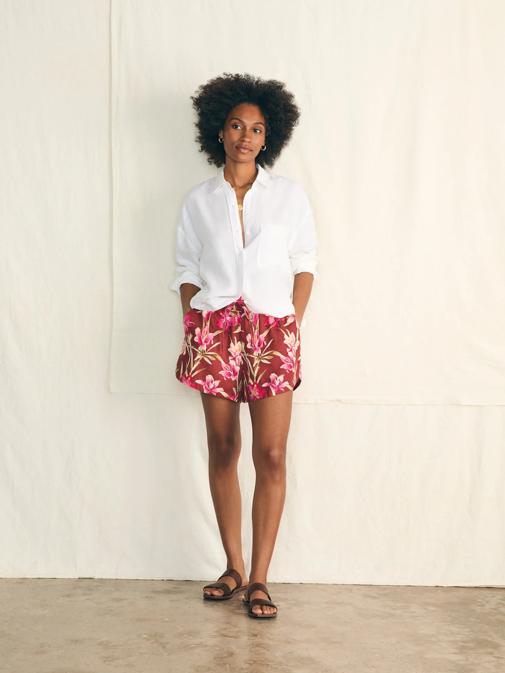 Faherty Brand Laguna Linen Tie Waist Short -^Women Shorts & Skirts