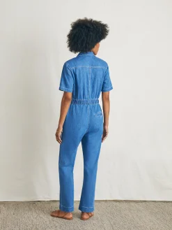 Faherty Brand Linen Denim Jumpsuit -^Women Dresses|Overalls & Jumpsuits