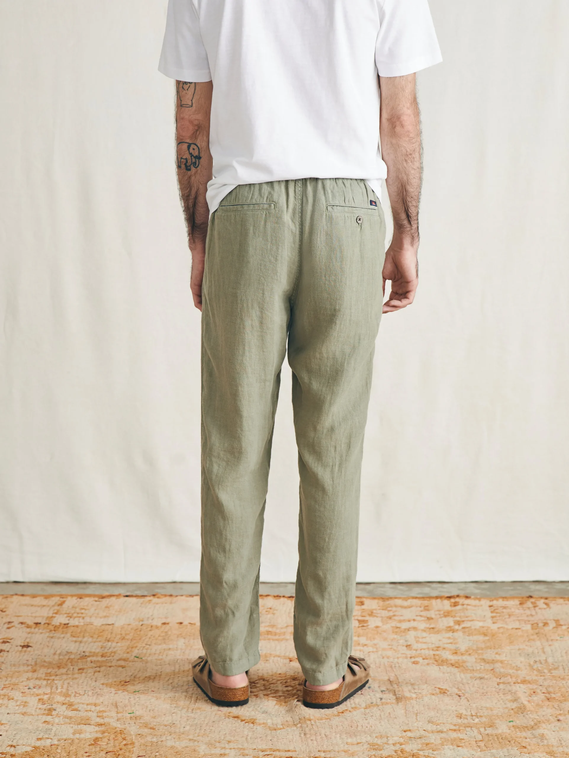 Faherty Brand Linen Drawstring Pant -^ Pants