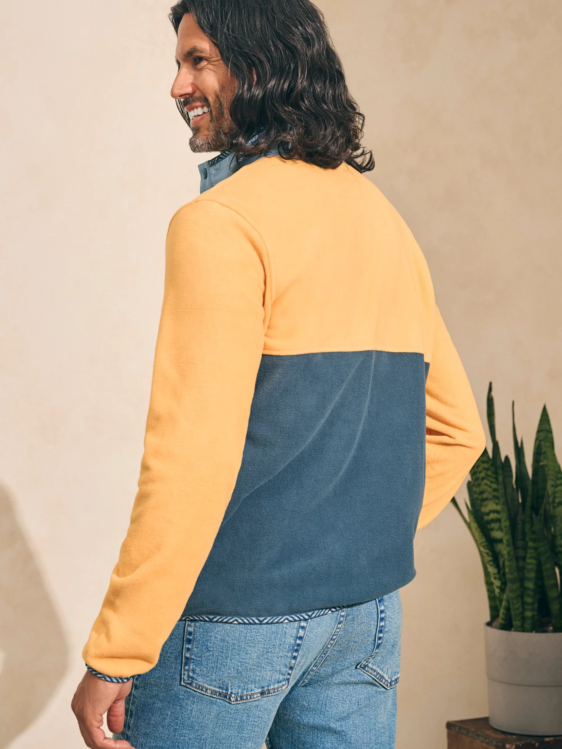 Faherty Brand Low Pile Fleece Popover -^ Jackets & Vests|Hoodies & Sweatshirts