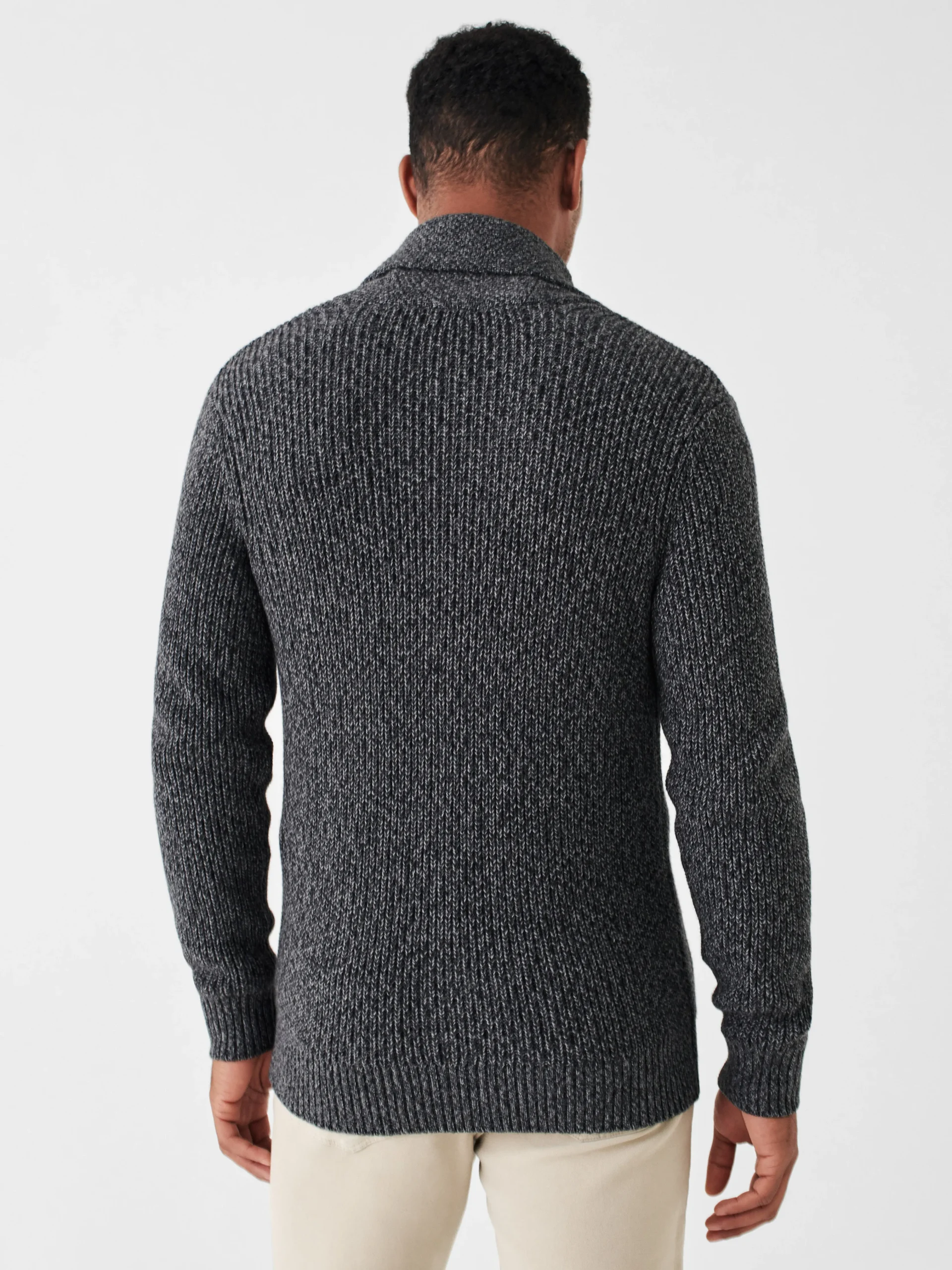 Faherty Brand Marled Cotton Cardigan -^ Sweaters