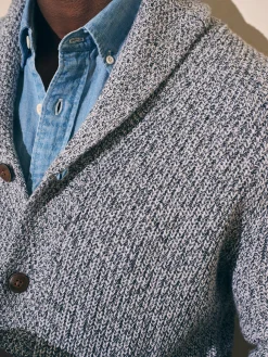Faherty Brand Marled Cotton Cardigan -^ Sweaters