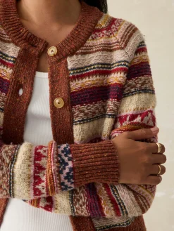 Faherty Brand Marley Fairisle Cardigan -^Women Sweaters