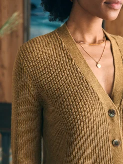 Faherty Brand Miramar Linen Cardigan -^Women Sweaters