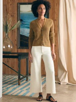 Faherty Brand Miramar Linen Cardigan -^Women Sweaters