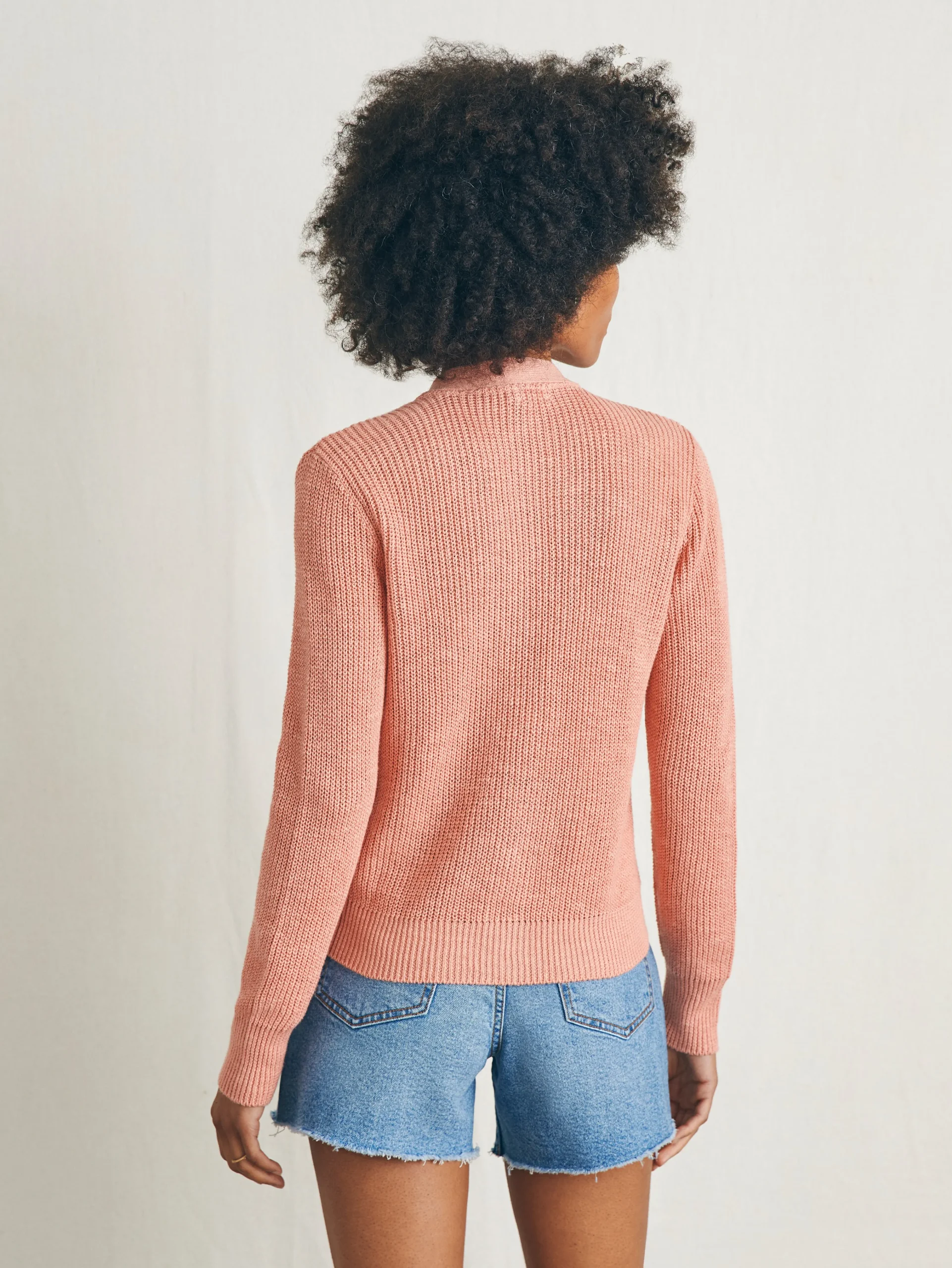 Faherty Brand Miramar Linen Cardigan -^Women Sweaters