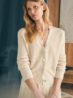 Faherty Brand Miramar Linen Cardigan -^Women Sweaters