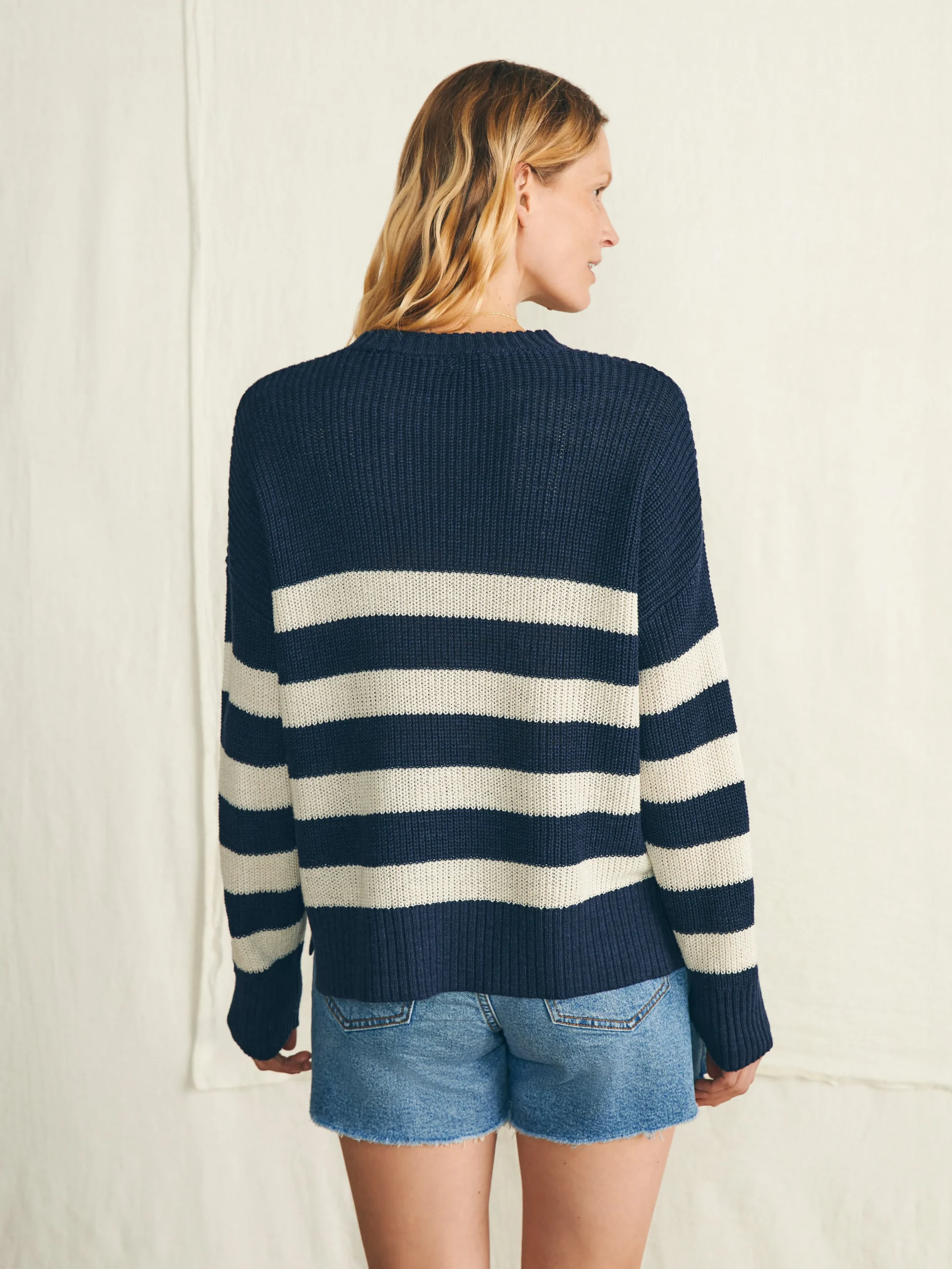 Faherty Brand Miramar Linen Crew Sweater -^Women Sweaters