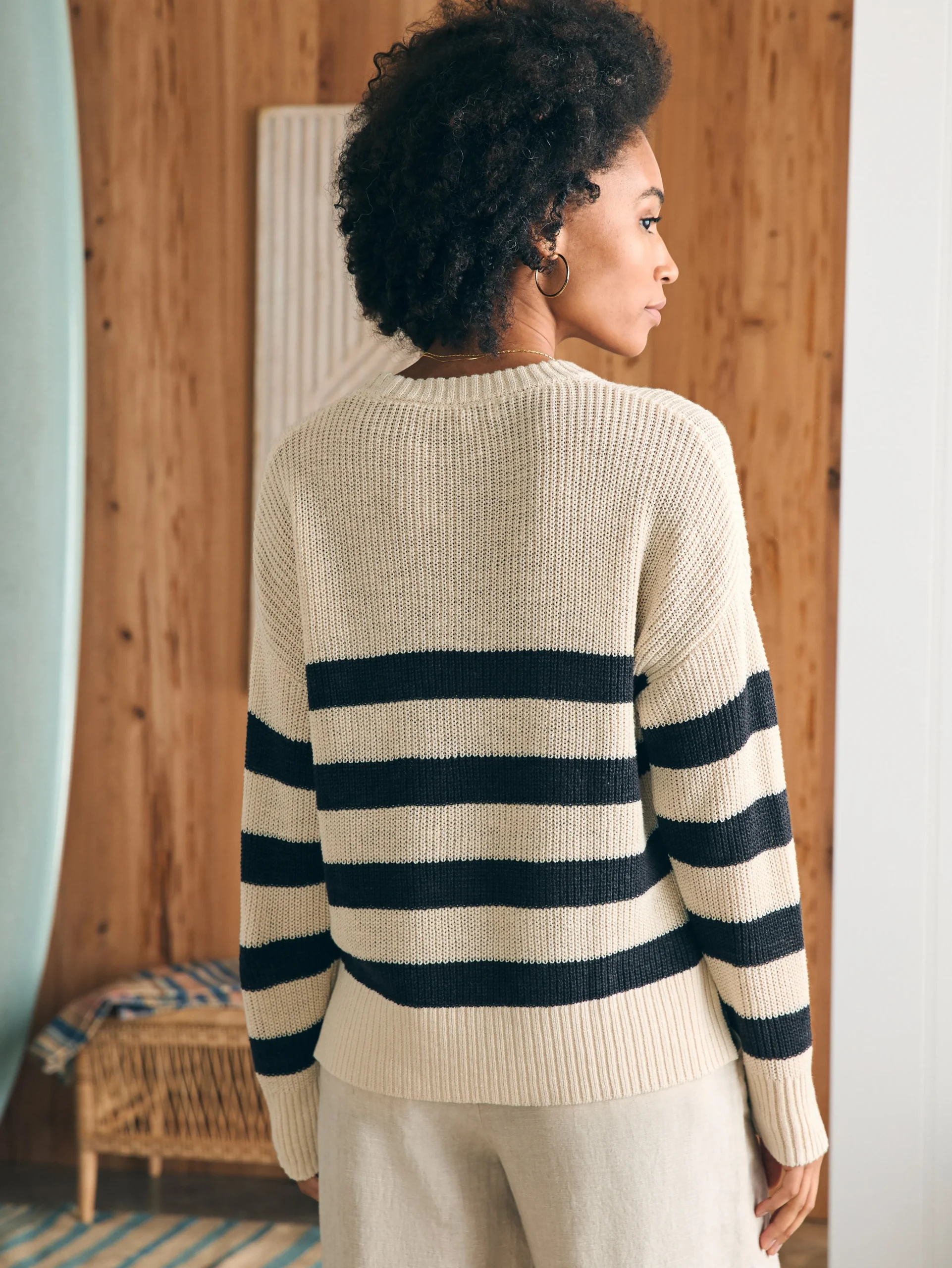 Faherty Brand Miramar Linen Crew Sweater -^Women Sweaters