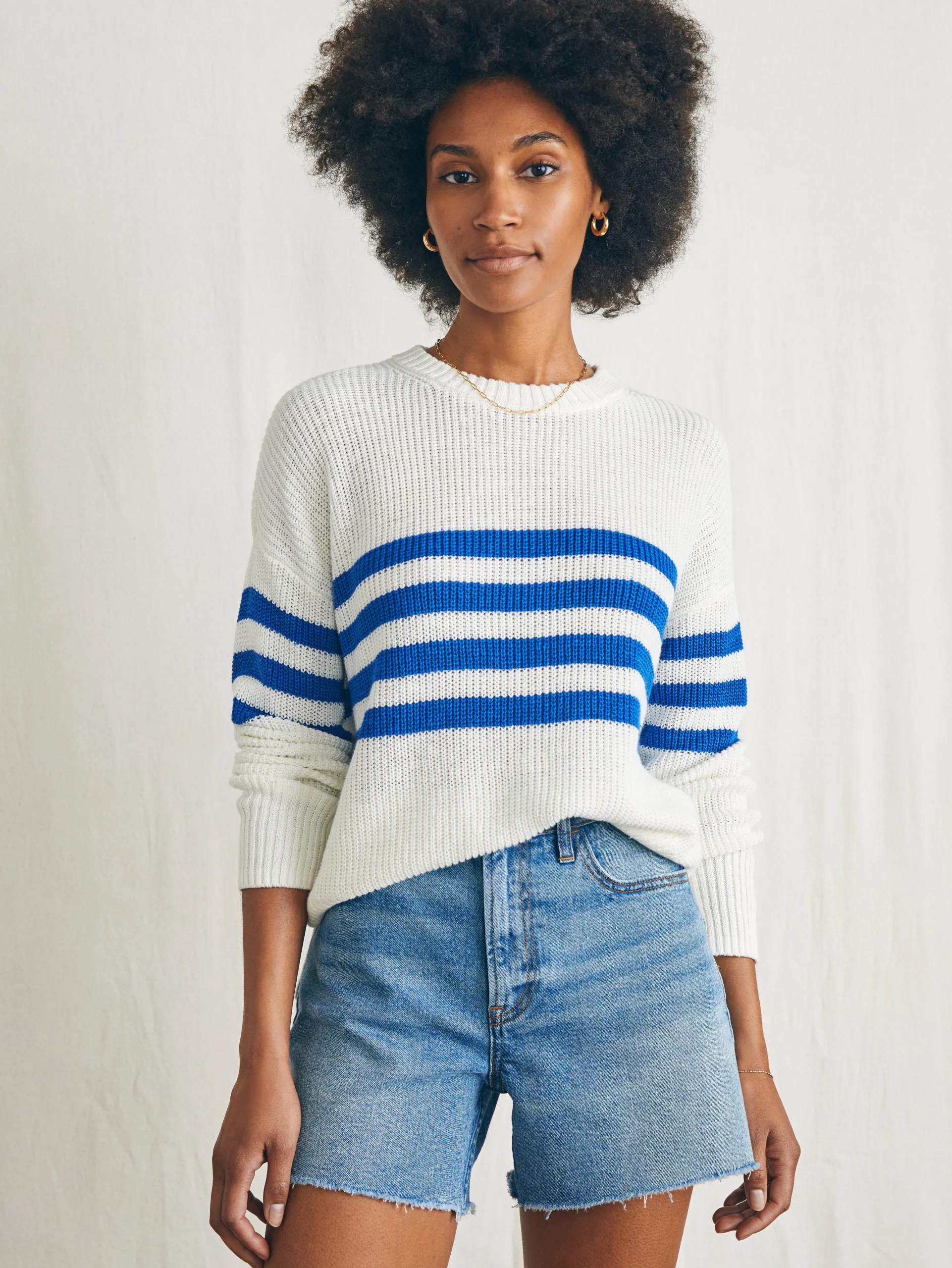 Faherty Brand Miramar Linen Crew Sweater -^Women Sweaters