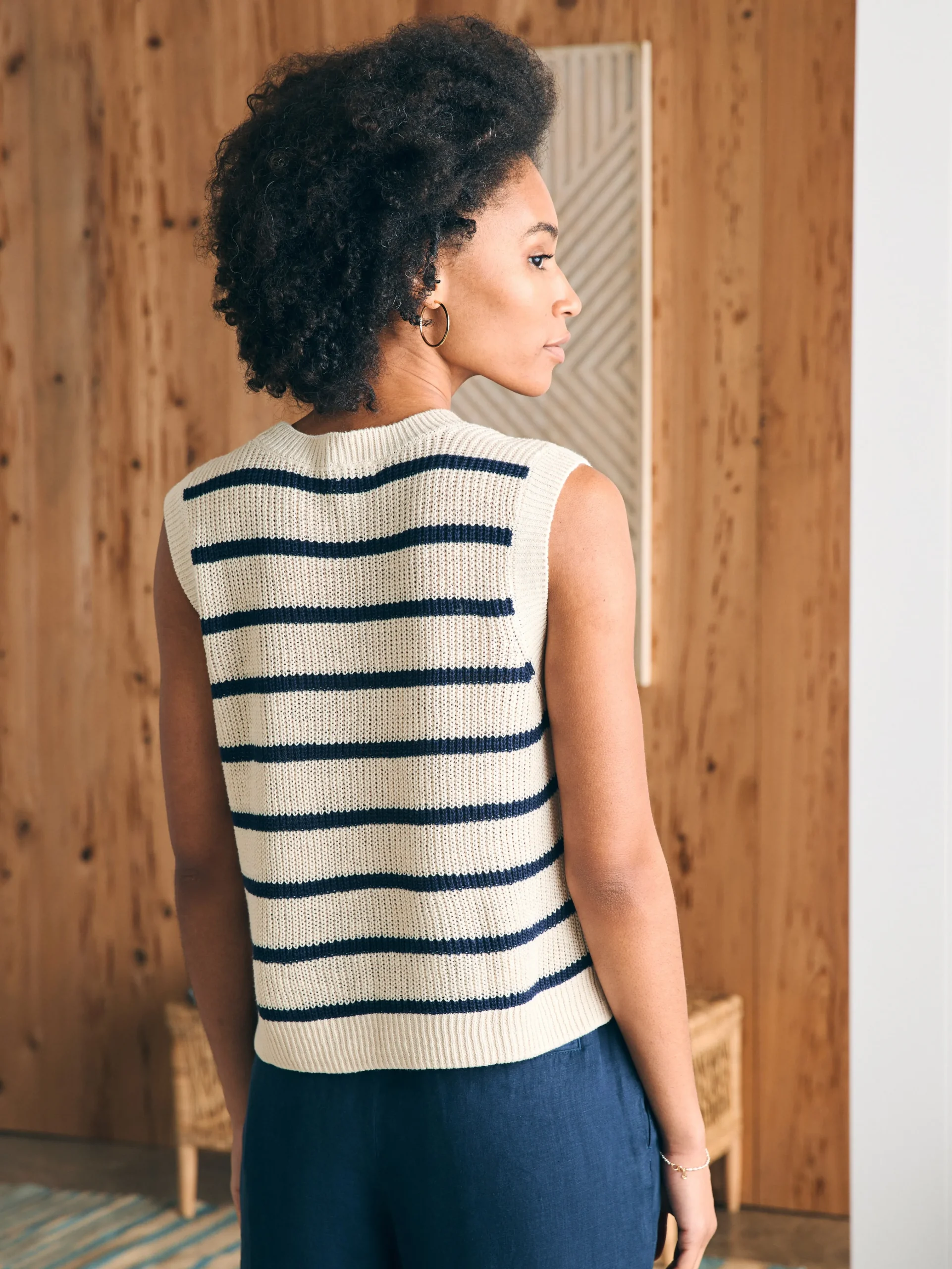 Faherty Brand Miramar Linen Muscle Tank -^Women Sweaters