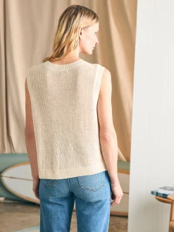 Faherty Brand Miramar Linen Muscle Tank -^Women Sweaters