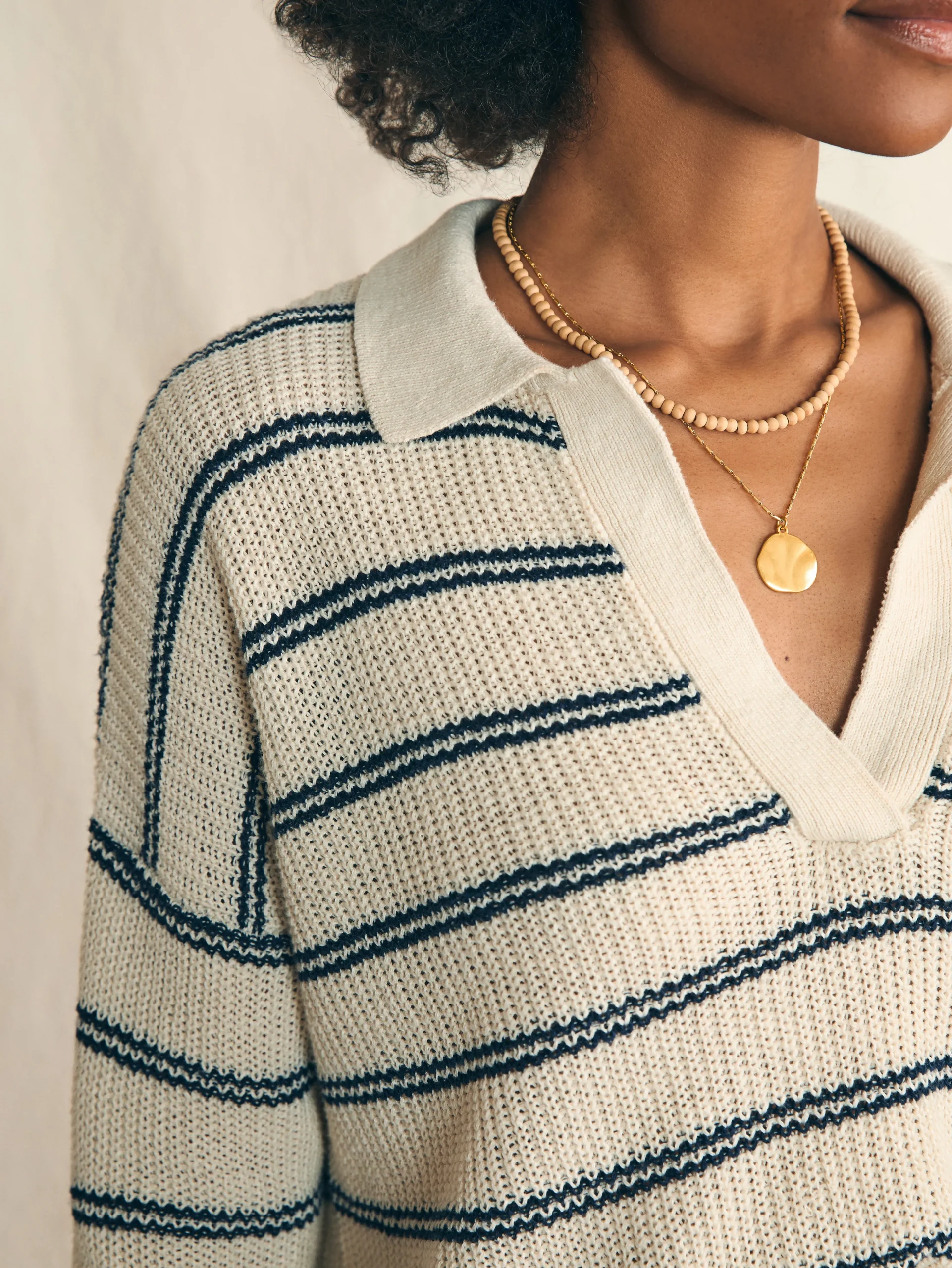 Faherty Brand Miramar Linen Polo -^Women Sweaters