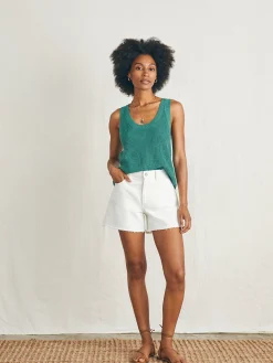 Faherty Brand Miramar Linen Scoop Neck Tank -^Women Sweaters