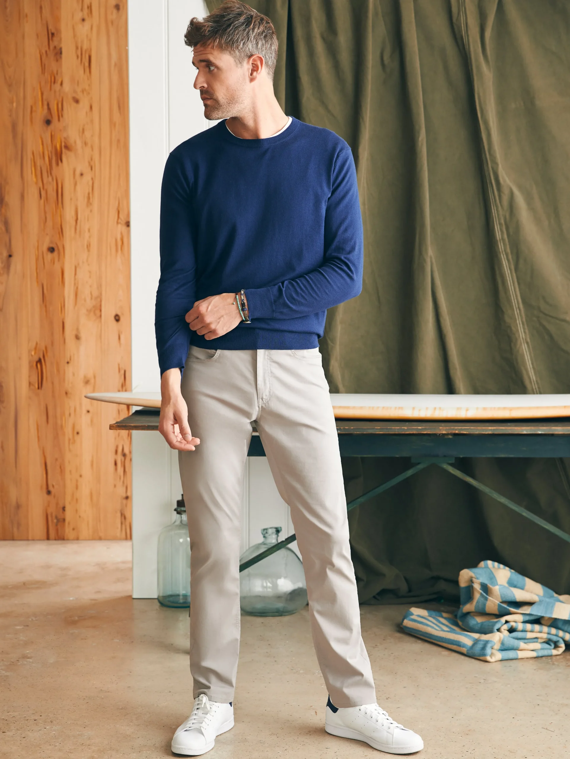 Faherty Brand Movement™ Crewneck Sweater (Tall) -^ Sweaters