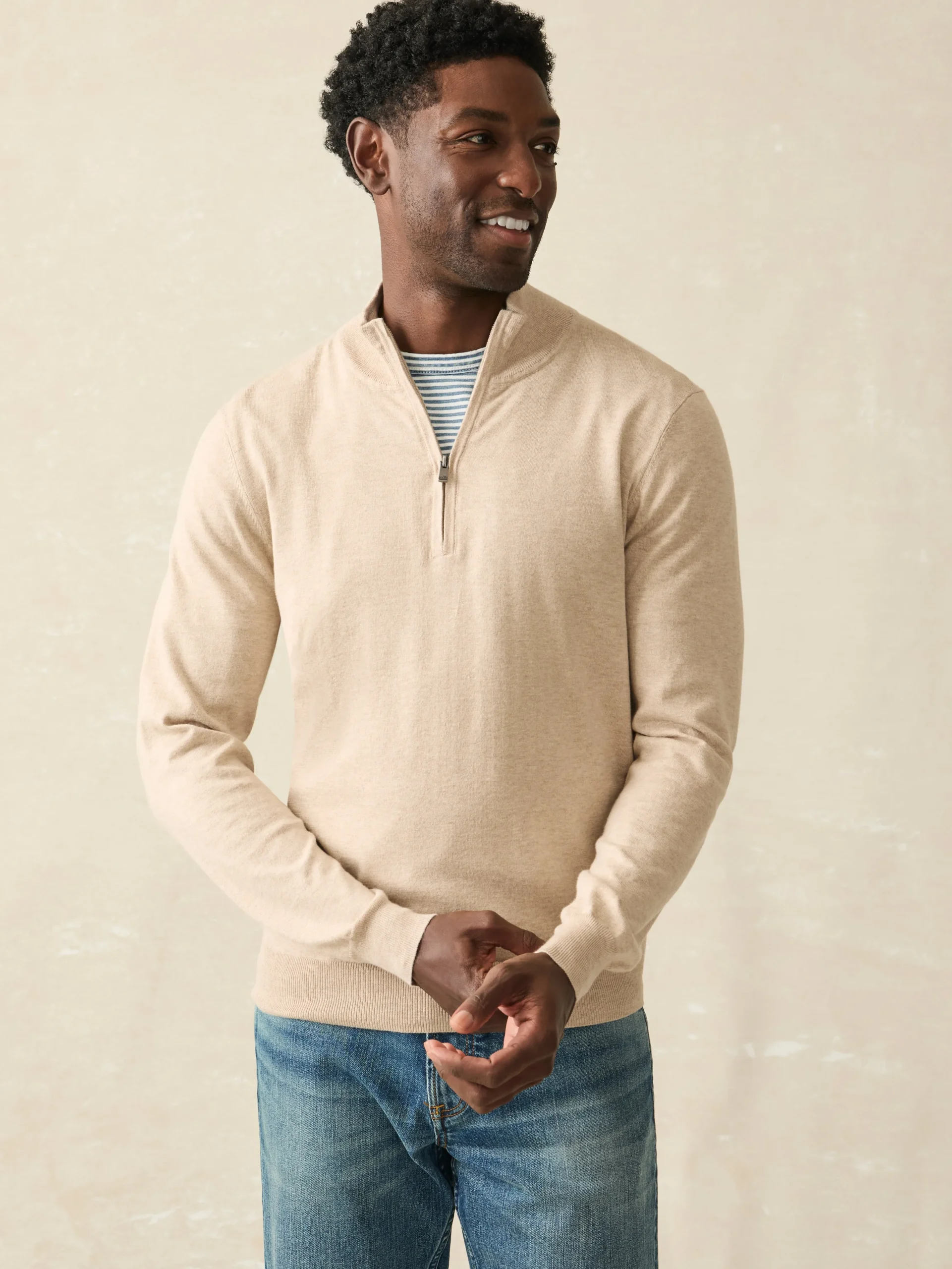 Faherty Brand Movement™ Quarter Zip Sweater -^ Sweaters