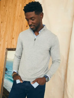 Faherty Brand Movement™ Quarter Zip Sweater (Tall) -^ Sweaters
