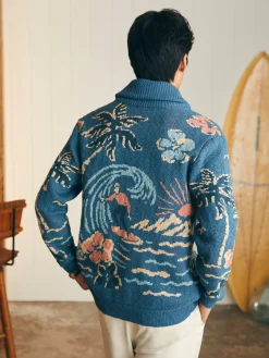 Faherty Brand Offshore Swell Cardigan -^ Sweaters