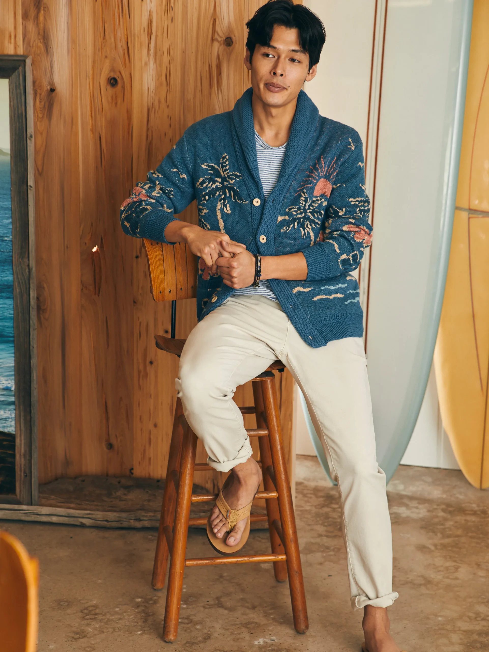 Faherty Brand Offshore Swell Cardigan -^ Sweaters