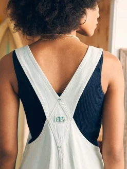 Faherty Brand Organic Cotton Denim Riveter Overalls -^Women Dresses|Overalls & Jumpsuits