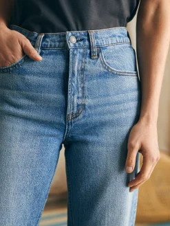 Faherty Brand Organic Cotton Slim Straight Ankle Denim -^Women Pants|Jeans