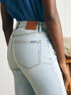Faherty Brand Organic Cotton Slim Straight Ankle Denim -^Women Pants|Jeans