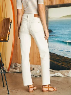 Faherty Brand Organic Cotton Slim Straight Ankle Denim -^Women Pants|Jeans