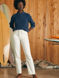 Faherty Brand Organic Cotton Slim Straight Denim -^Women Pants|Jeans