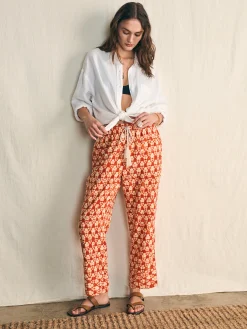 Faherty Brand Pacific Beach Linen Pant -^Women Pants