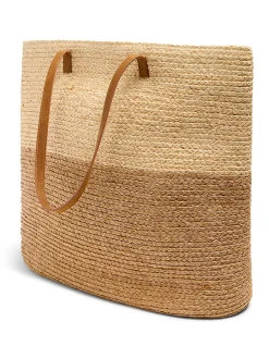 Faherty Brand Raffia Colorblock Tote -^Women Swim|Bags