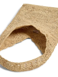 Faherty Brand Raffia Crochet Hobo Tote -^Women Swim|Bags