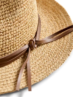 Faherty Brand Raffia Trim Crochet Fedora -^Women Swim