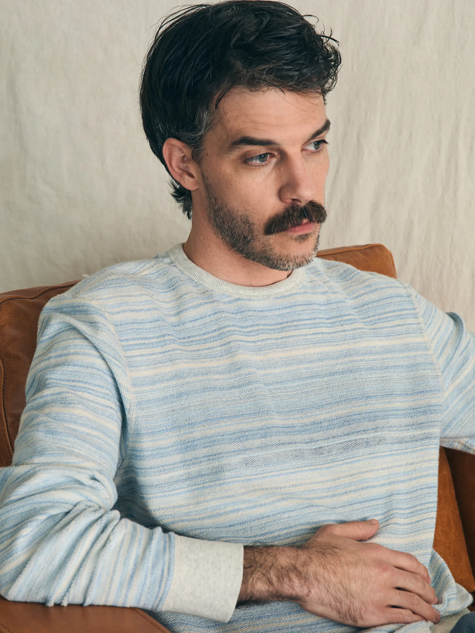 Faherty Brand Reversible French Terry Crew -^ Hoodies & Sweatshirts