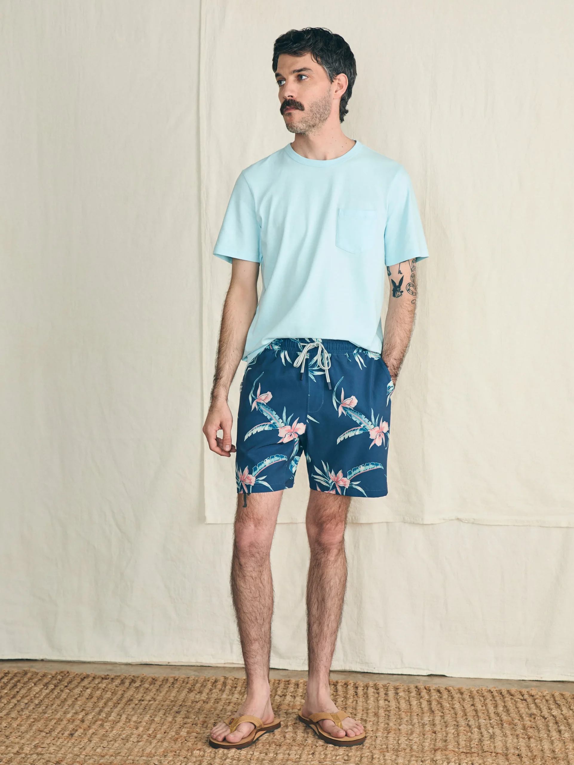 Faherty Brand Shorelite Active Swim Short (7" Inseam) -^ Swim