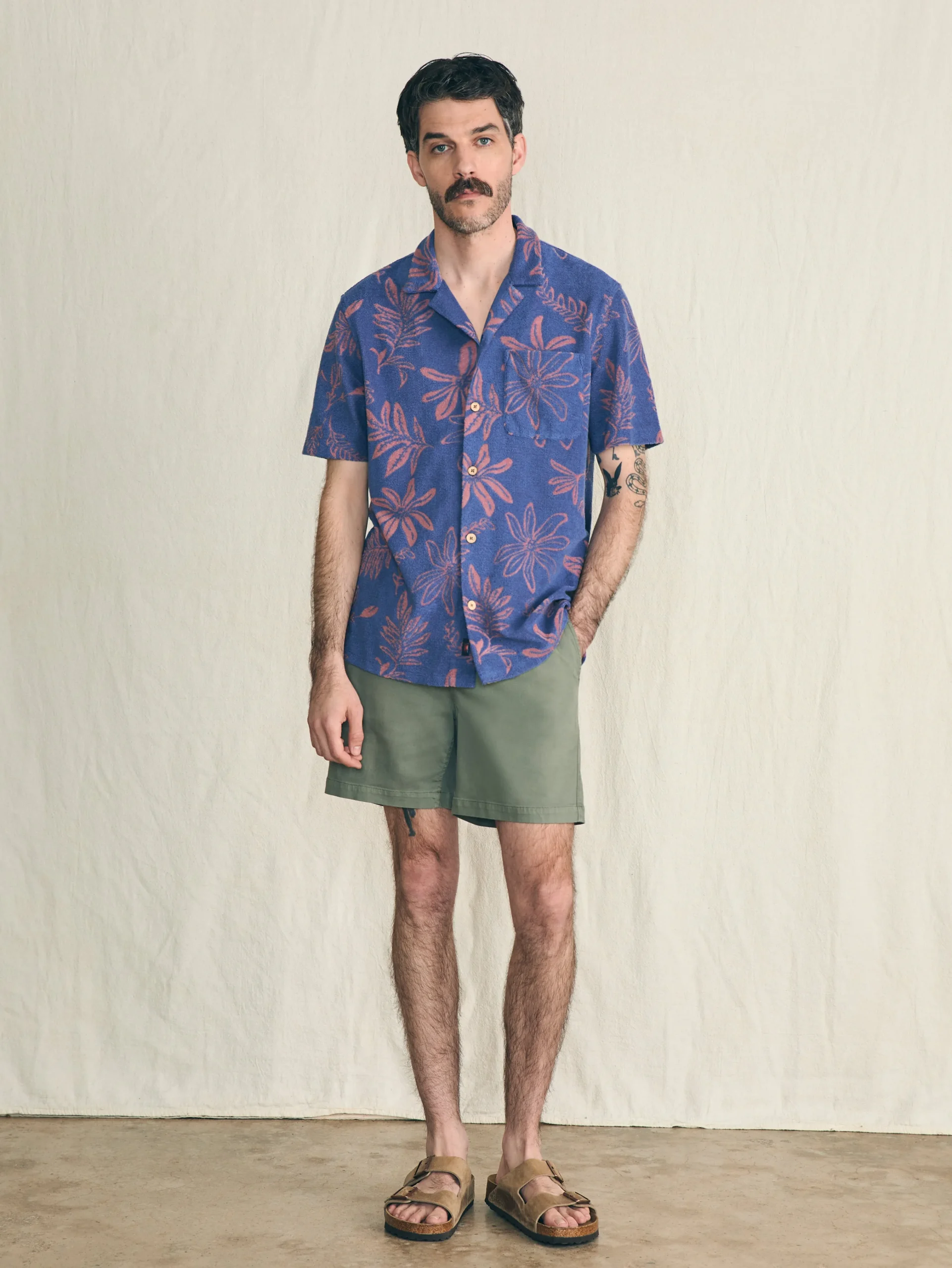 Faherty Brand Short-Sleeve Cabana Towel Terry Shirt -^ Shirts