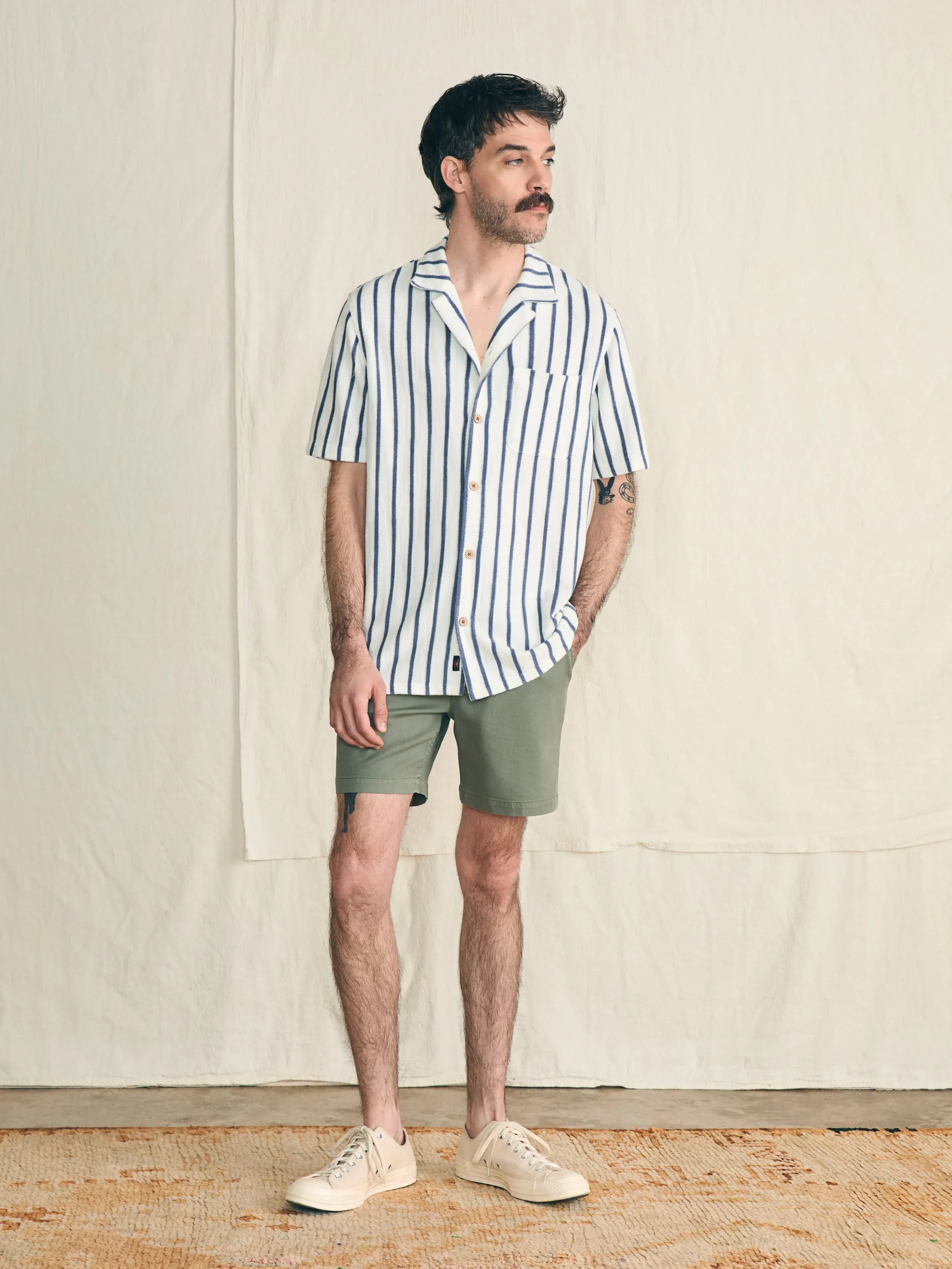 Faherty Brand Short-Sleeve Cabana Towel Terry Shirt -^ Shirts