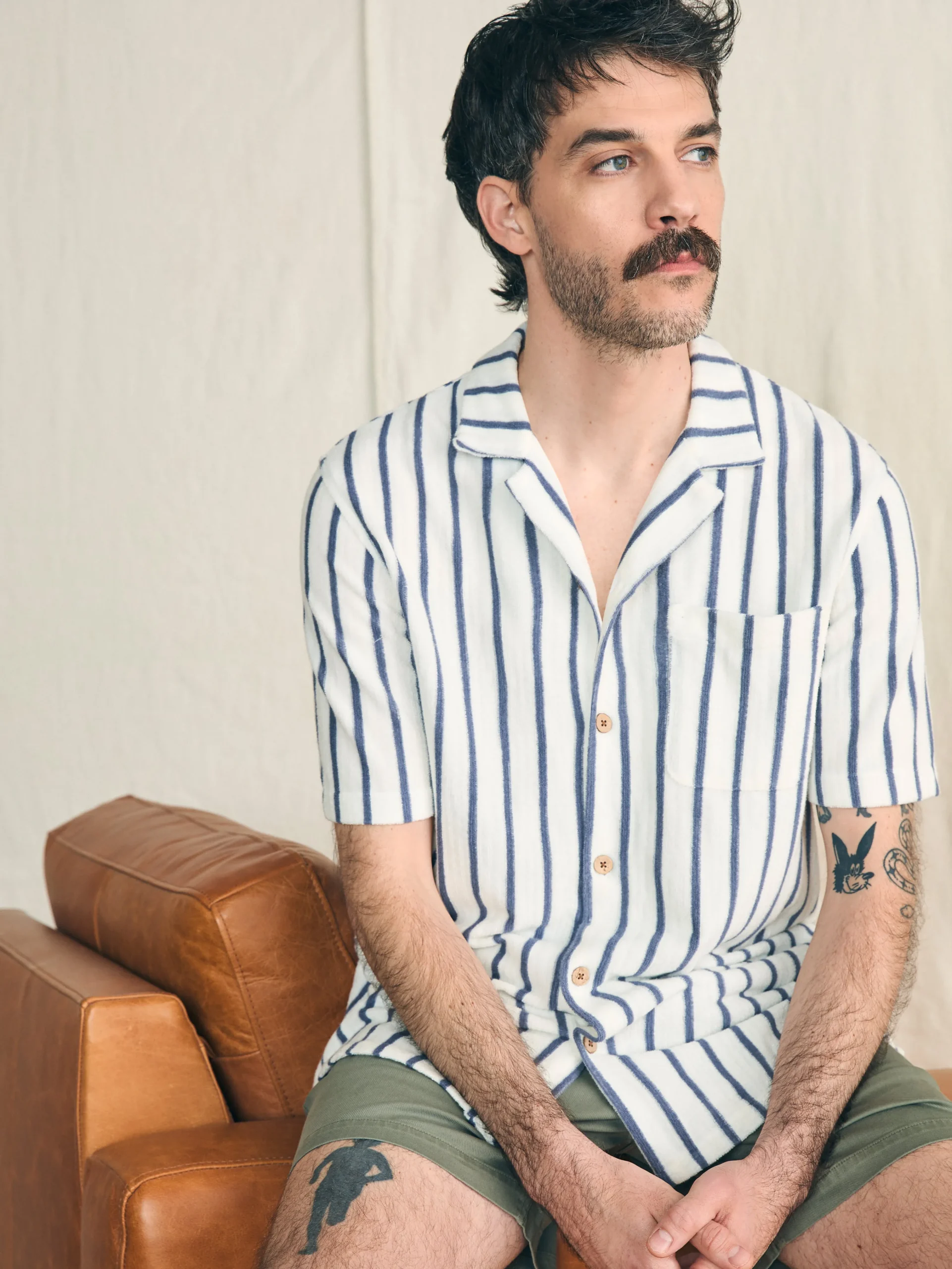 Faherty Brand Short-Sleeve Cabana Towel Terry Shirt -^ Shirts