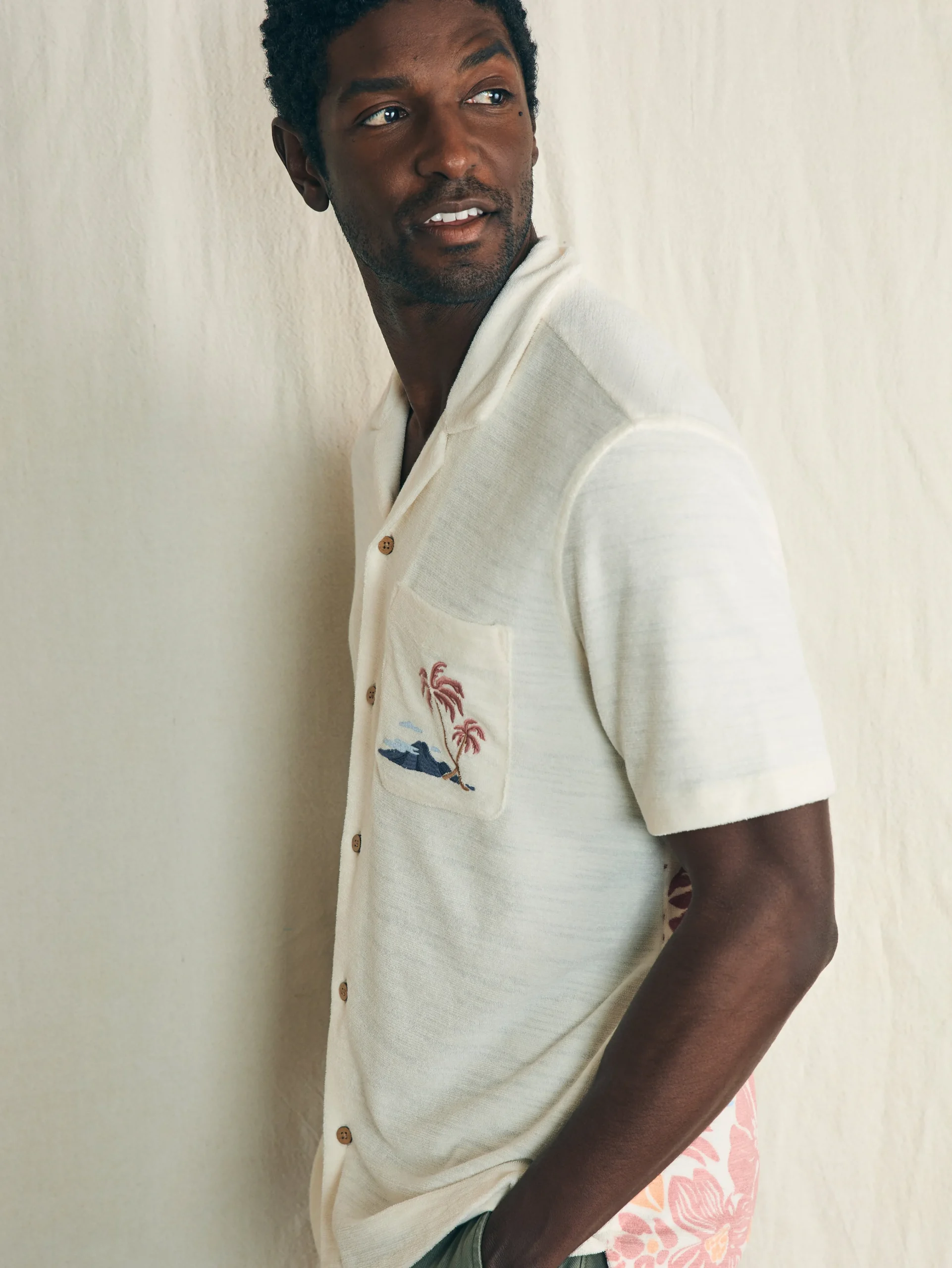 Faherty Brand Short-Sleeve Cabana Towel Terry Shirt -^ Shirts