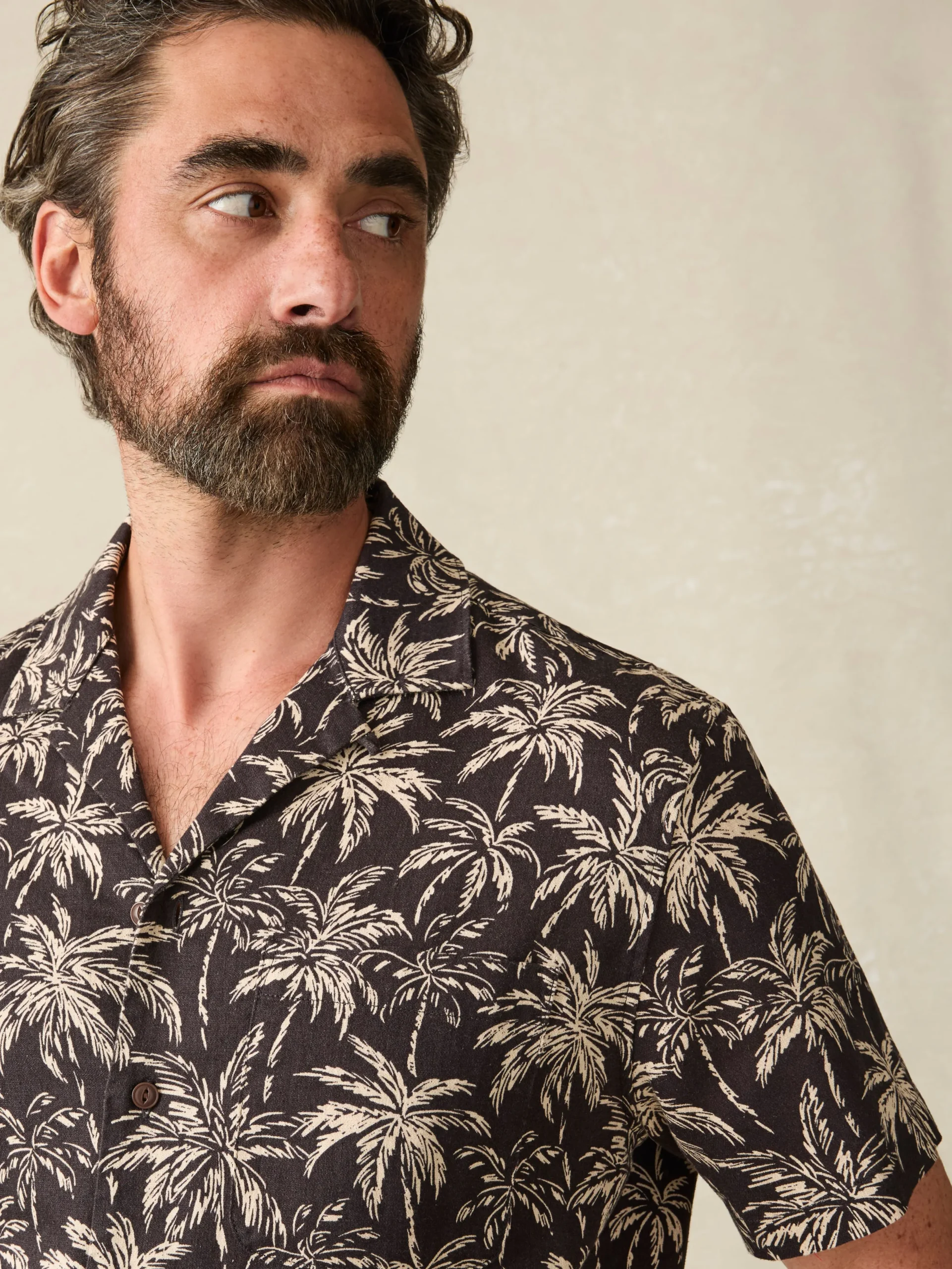 Faherty Brand Short-Sleeve Hemp Blend Camp Shirt -^ Shirts