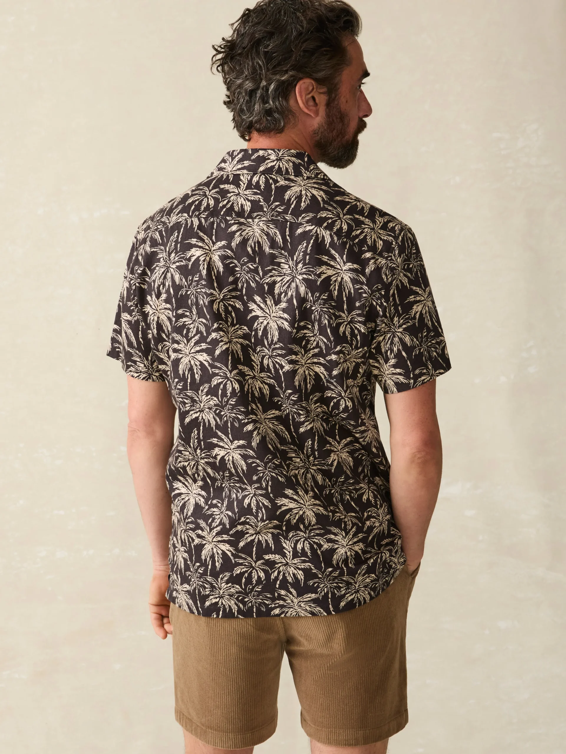 Faherty Brand Short-Sleeve Hemp Blend Camp Shirt -^ Shirts